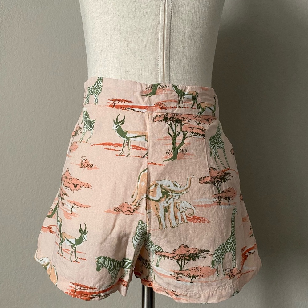 Forever 21 Safari Print High Waist Shorts